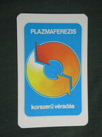 Kártyanaptár, Magyar Vöröskereszt, plazmaferezis, 1983,   (3)