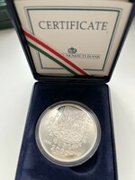1996. Silver 2000 forint mirror coin issued for the 1100th anniversary of the conquest (bu