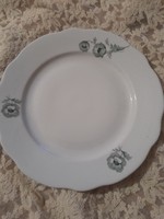 Zsolnay  Zöld virágos lapos tányér