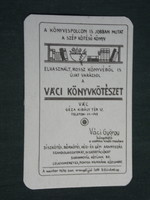 Kártyanaptár, Váci könyvkötészet, Vác ,grafikai rajzos ,1985,   (3)