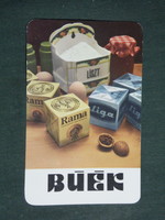 Kártyanaptár, Rama, Liga margarin, növényolajipari vállalat, 1984,   (3)