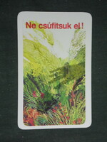 Kártyanaptár, Magyar vöröskereszt,grafikai rajzos, környezetvédelem, 1984,   (3)