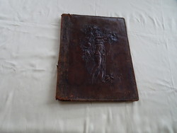 Antique handmade leather print file folder