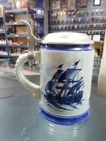 Porcelain jug with sails