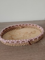 Crochet oval tray