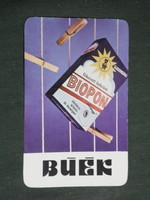 Kártyanaptár, Biopon mosópor, mosószergyártó vállalat, 1984,   (3)