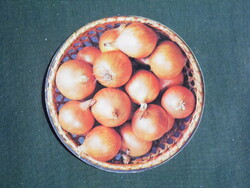 Card calendar, Békés county vegetable seed, Mezőkovács house, onion, 1984, (3)