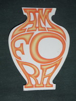 Kártyanaptár, Amfora Üvért vállalat, váza, 1984,   (3)