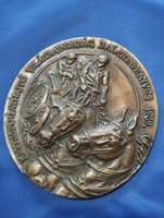 Bronz plaket. Kettesfogathajtó Világbajnokság 1989 Balatonfenyves bronz emlékplakett