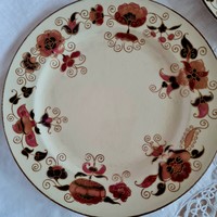 Antik Zsolnay családi pecsétes lapos tányér