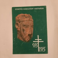 Imakártya  "Ezeréves keresztény magyarság 975 - 1975"