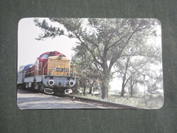 Card calendar, máv railway, transport, m40 diesel locomotive, assembly, 1984, (3)