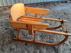 Old one-person wooden sled for children can even be sold for decoration purposes