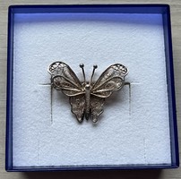 Pillangó bross, ezüst