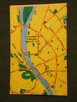 Card calendar, cartographic map company, Budapest map details, 1985, (3)