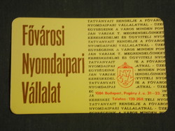 Card calendar, Budapest printing company, Budapest, 1985, (3)
