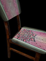 Hand painted retro chair
