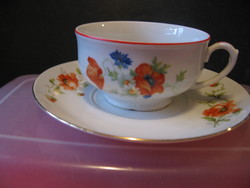 Retro mz poppy, daisy, cornflower porcelain cup set