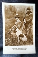 Circa 1933 gallant governor Miklós Horthy of Nagybánya hunting rifle contemporary original marked photo sheet