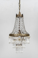 Small ampoule-shaped crystal chandelier
