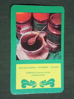 Kártyanaptár, Compack csomagoló vállalat, kávé keverék,1985,   (3)