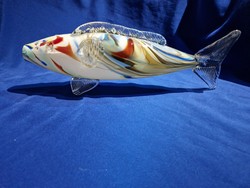 Színes Muránói üveg hal