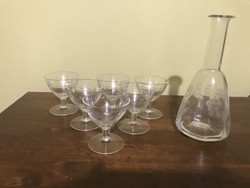 Set for offering glass short drinks