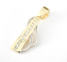 Brill 14k yellow gold and white gold beautiful pendant with diamonds
