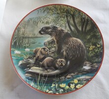 Villeroy boch 3D wall plate, decorative plate with otter pattern (heinrich, wwf)