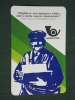 Card calendar, Hungarian post office, graphic artist, postman, delivery man, 1985, (3)