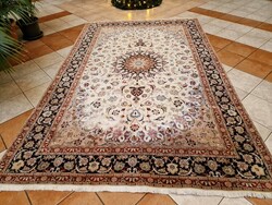 Iranian tabriz 204x320 cm hand-knotted silk contour wool Persian rug bfz519