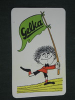 Kártyanaptár, Gelka háztartásigép szerviz,grafikai rajzos, reklám figura,1985,   (3)
