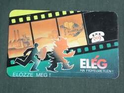 Card calendar, Hungarian fire brigade, graphic artist, humorous, 1986, (3)