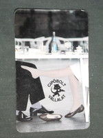 Card calendar, black cat shoe stores Budapest, erotic scene, 1986, (3)