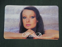 Kártyanaptár, Helia-D kozmetikai vállalat, erotikus női modell,1986,   (3)