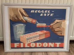 Filodont toothpaste advertising poster