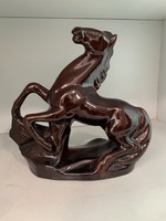 Glazed ceramic horse sculpture 1950s