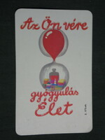 Card calendar, Hungarian Red Cross, graphic design, 1985, (3)