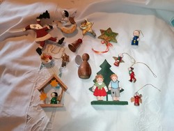 Old, hand-painted wooden Christmas tree decorations 36.