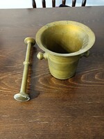 Copper mortar and pestle, early 1900s.