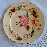 Gyönyörű kézzel festett antik fajansz Zsolnay tányér
