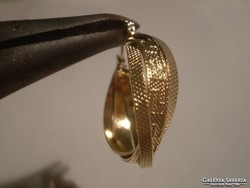 Engraved gold gold filled hoop earrings