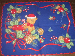Napkin, placemat, placemat with a beautiful Christmas pattern