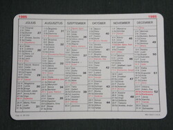 Card calendar, paper stationery stores, name date, 1985, (3)