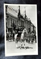 1940 Liberation of Transylvania Szatmár - German governor Miklós Horthy cavalry march period photo sheet