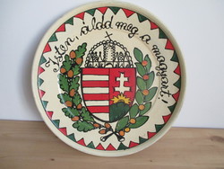 Kerámia fali tányér magyar címer