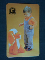 Kártyanaptár, Centriköt ruházat,divat, gyerek modell,1985,   (3)