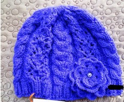A wonderful, unique, hand-knitted women's hat