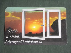 Kártyanaptár,Észak Magyarországi Tüzép vállalat,Miskolc, hőszigetelt ablak, 1986,   (3)