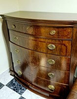 Inlaid chest of drawers with 2 bedside tables in good condition for sale in Győr